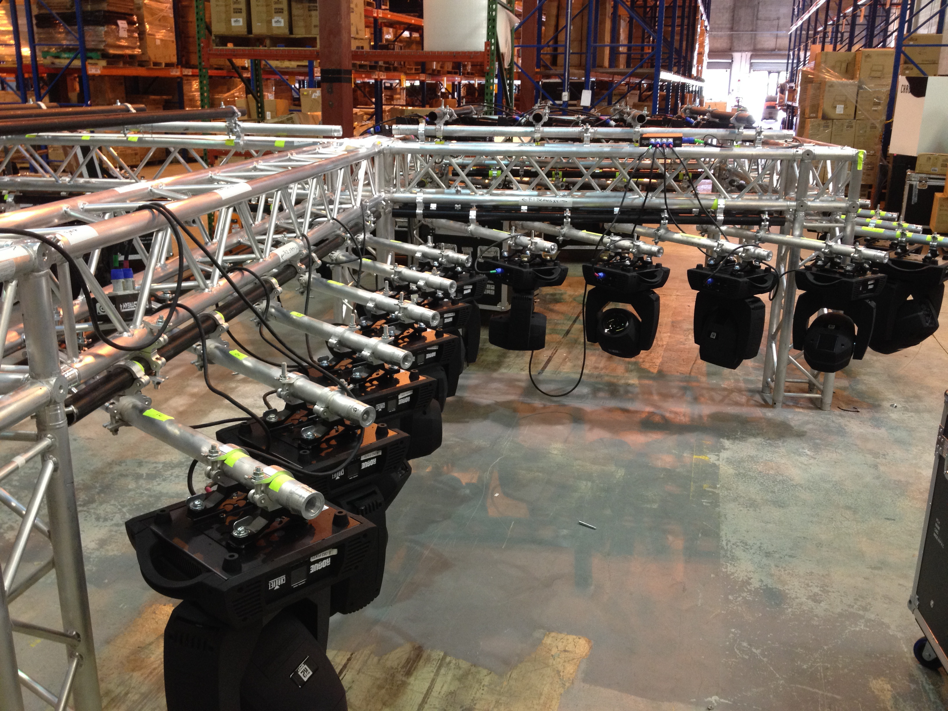 Estrutura box truss profissional para palco, iluminação e painéis